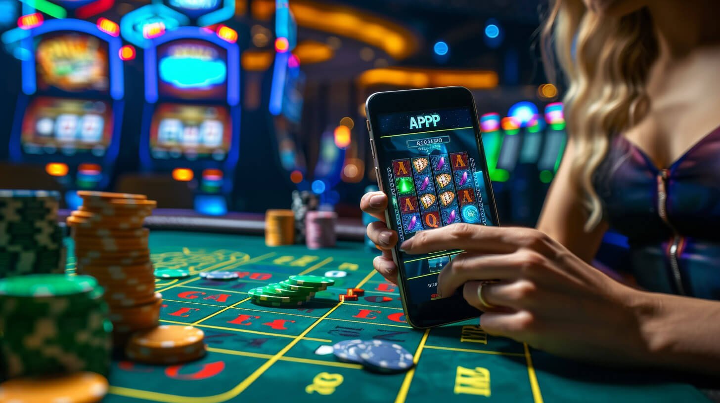 Tampilan dealer langsung SA Gaming dengan meja baccarat dan pemain di layar mobile